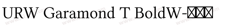 URW Garamond T BoldW字体转换